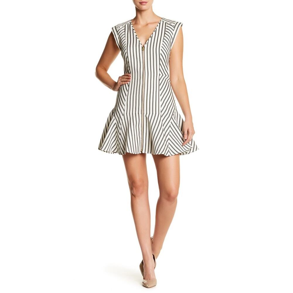Veronica Beard Pop Fit And Flare Zip Up Mini Dress Women’s 0 - Picture 3 of 12